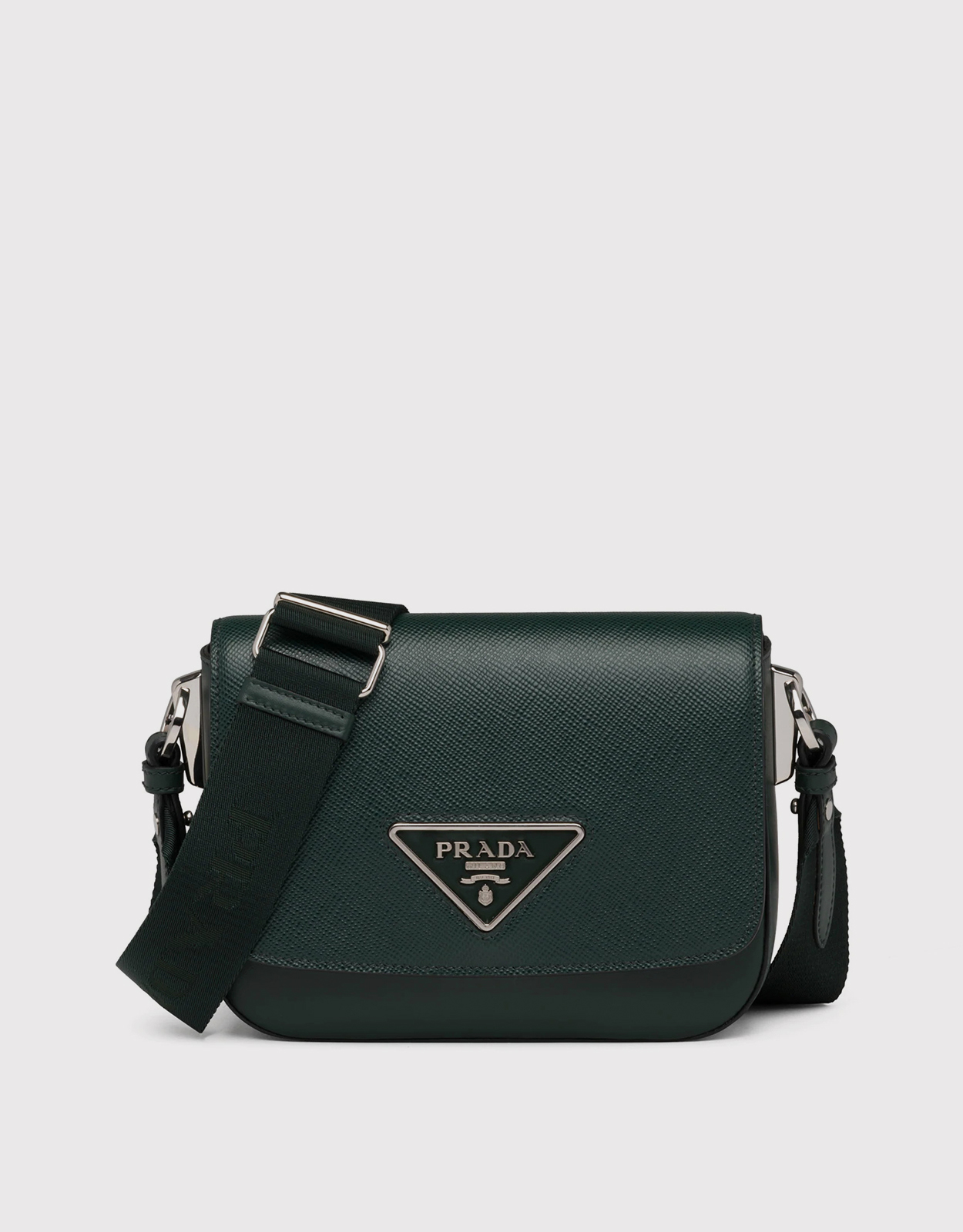 nylon and leather prada identity shoulder bag