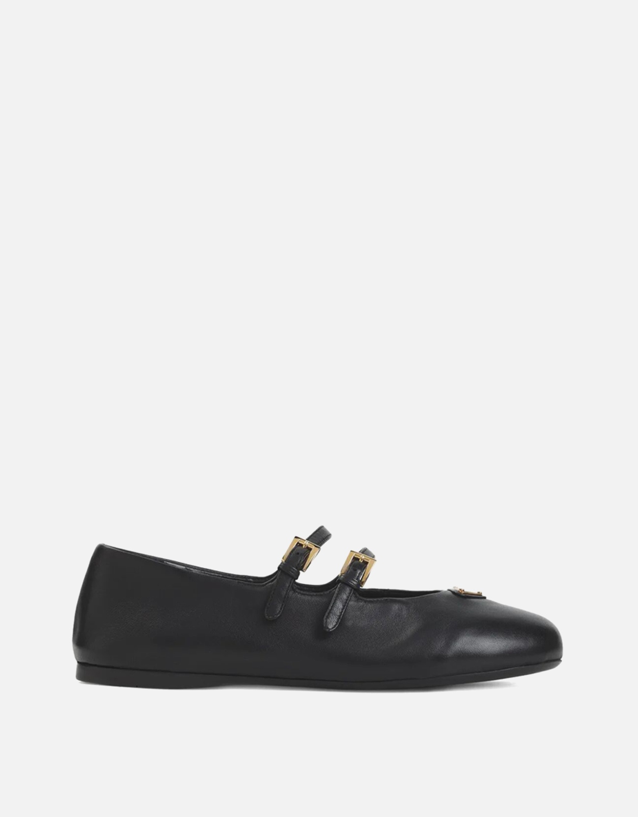 靴 Prada Buckle Flat Pumps Leather 23cm 4508517.jpg