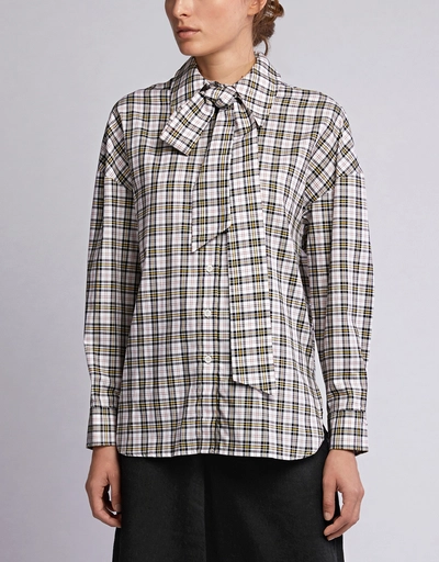 Kingston Plaid Neck Tie With Zip Detail Shirt