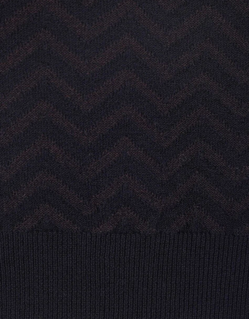 Giorgio Armani メンズ バージンウール ヘリンボーン クルーネック