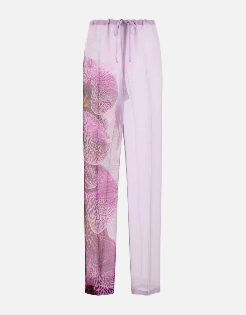 Dries Van Noten Lilac Crepe Pachas Pant () IFCHIC.COM