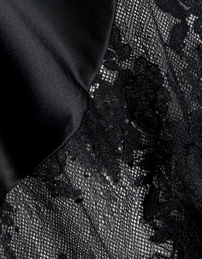 Cillis Satin-panelled Lace Short Slip 