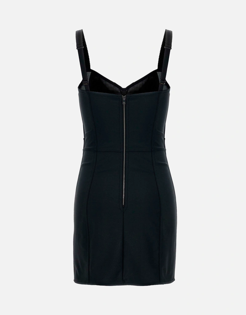 black dress dolce & gabbana Dolce & Gabbana // Black Wool Long Sleeve Dress – VSP Consignment main image 0