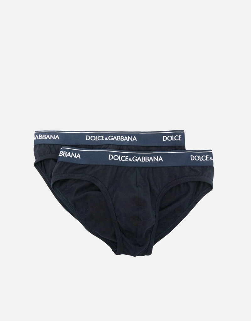 Dolce & Gabbana メンズ ストレッチコットン ミッドライズブリーフ 2枚