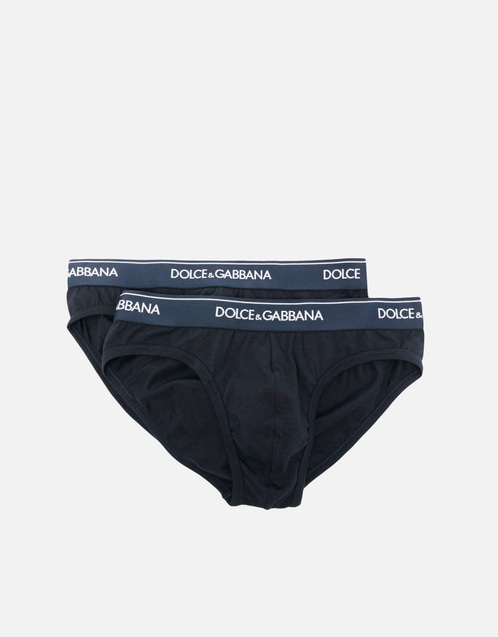 Dolce & Gabbana メンズ ストレッチコットン ミッドライズブリーフ 2枚 Dolce & Gabbana メンズ ストレッチコットン ミッドライズブリーフ 2枚
