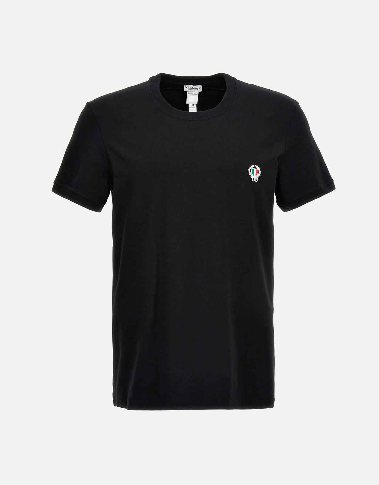 Dolce & Gabbana メンズ ロゴ刺繍入りコットンTシャツ () IFCHIC.COM