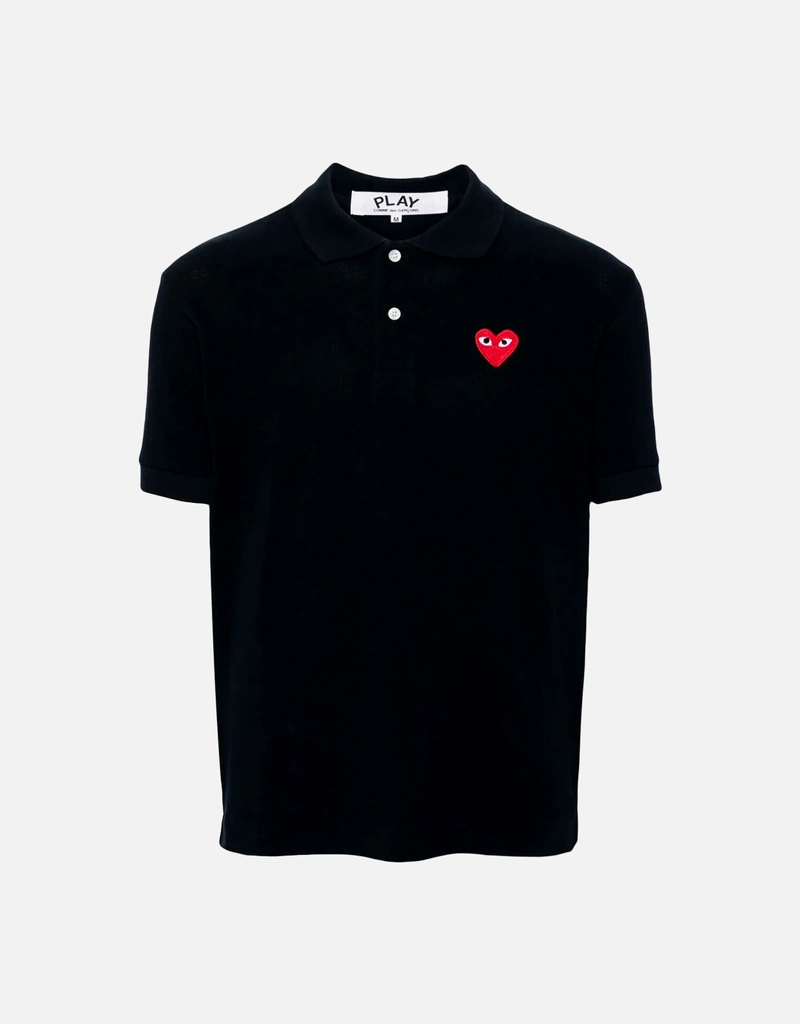 Comme des Garcons Play Men's Cotton Red Heart Cotton Polo
