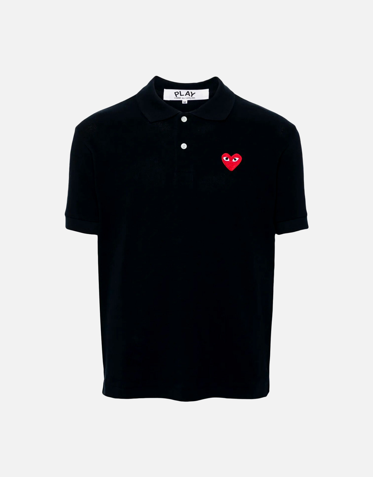 Comme des Garcons Play Men's Cotton Red Heart Cotton Polo