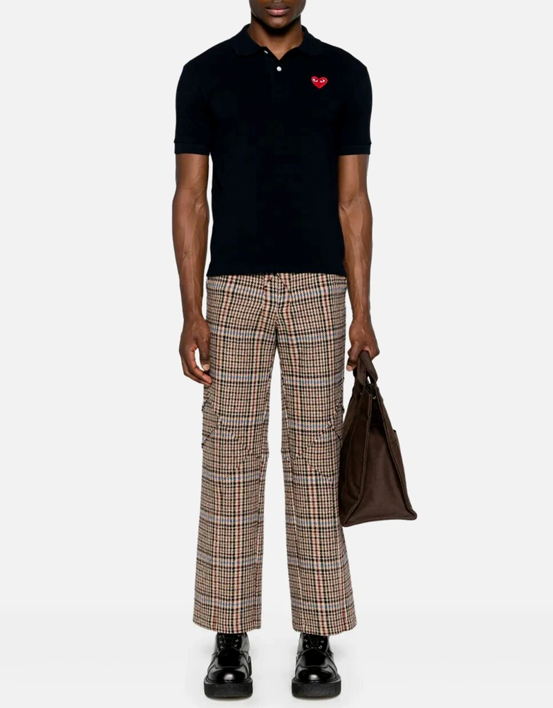 Comme des Garcons Play Men's Cotton Red Heart Cotton Polo