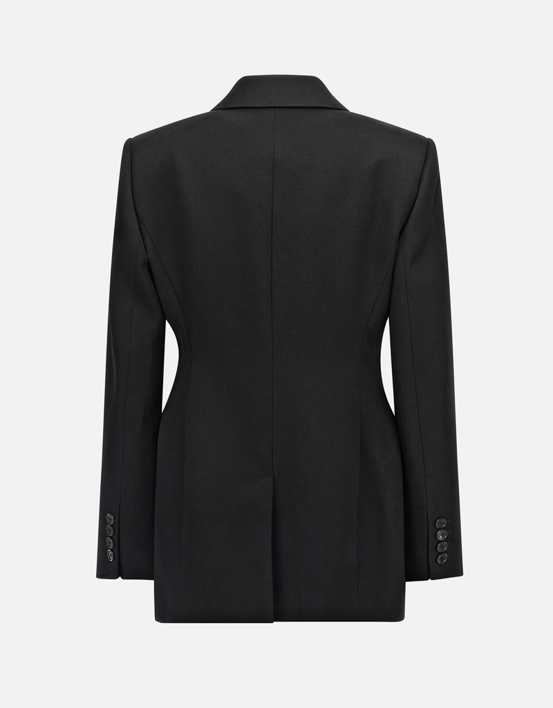 Givenchy ダブルブレストウールサテンラペルブレザー (ジャケット