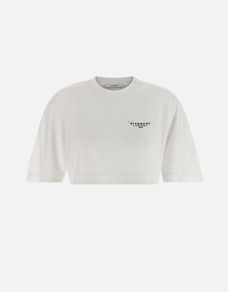 Givenchy クロップドフィットコットンプリントTシャツ (トップス,T
