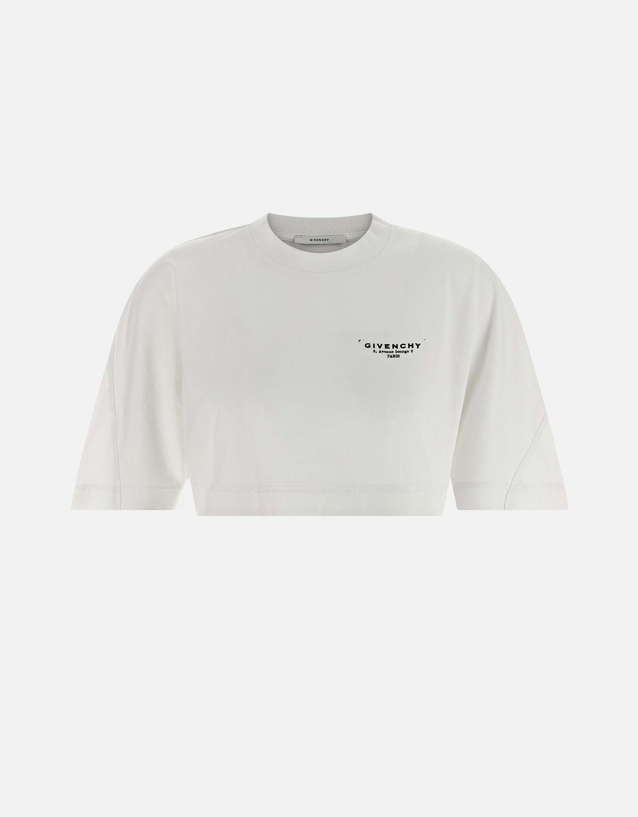 Givenchy Cropped Fit Cotton Print T-shirt (Tops,T-shirts) IFCHIC.COM