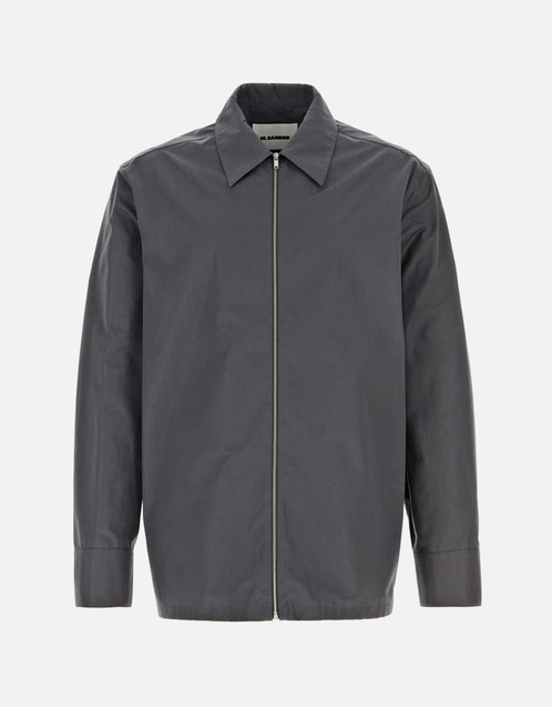 Jil Sander Men's Cotton Poplin Zip-Up Shirt (Clothing,Shirts