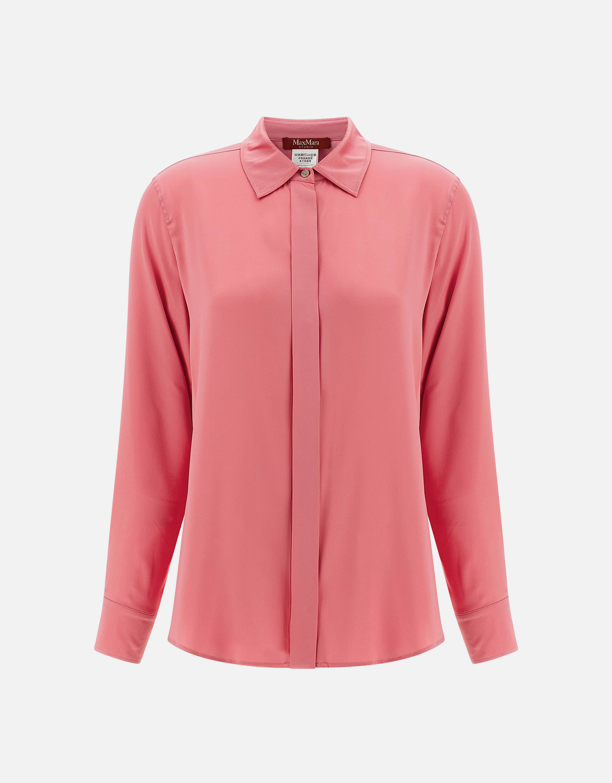 Max Mara Studio Xero シルクサテンシャツ (トップス,ボタンダウン