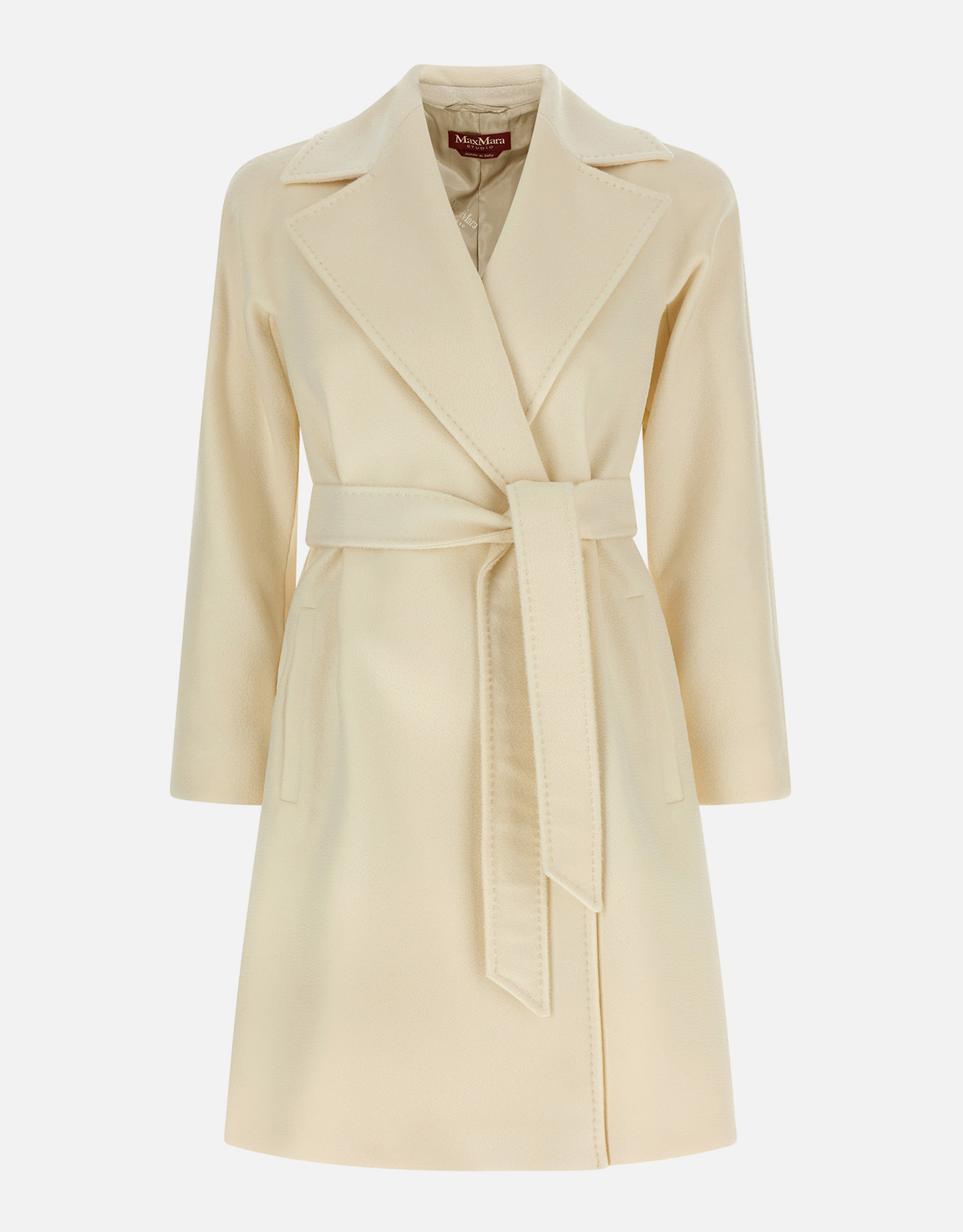 Max Mara Studio Dravenna ヴァージンウール ドレープ フレア コート