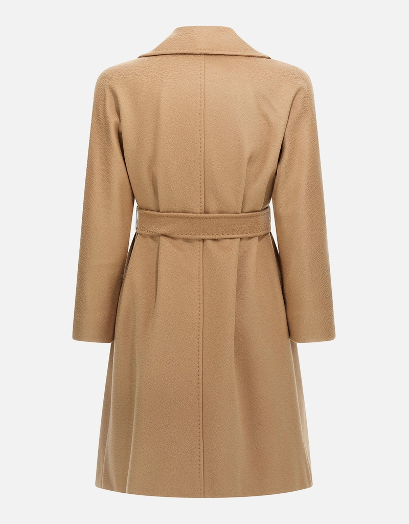 Max Mara Studio Dravenna 純毛 フレア ミディ ローブコート