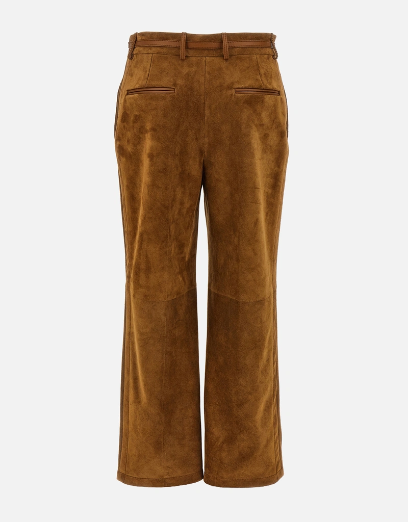 Gucci スエードストレートレッグパンツ () IFCHIC.COM