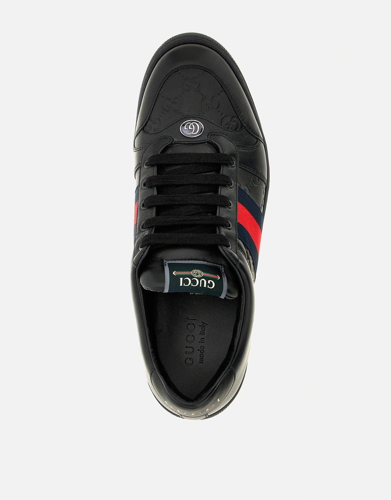 △グッチ スニーカー スクリーナー レザー メンズ ブラック サイズ7 Gucci メンズ スクリーナー レザー レースアップ スニーカー () IFCHIC.COM