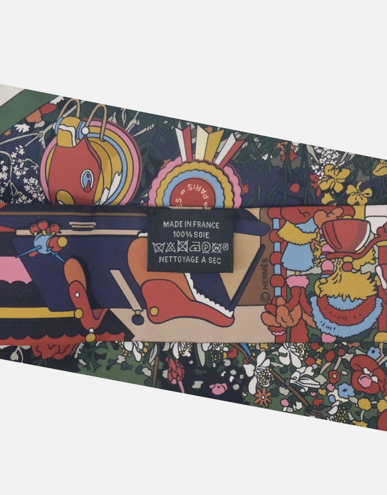 Hermès エルメス ポニー・ピットストップ トゥイリー シルクスカーフ
