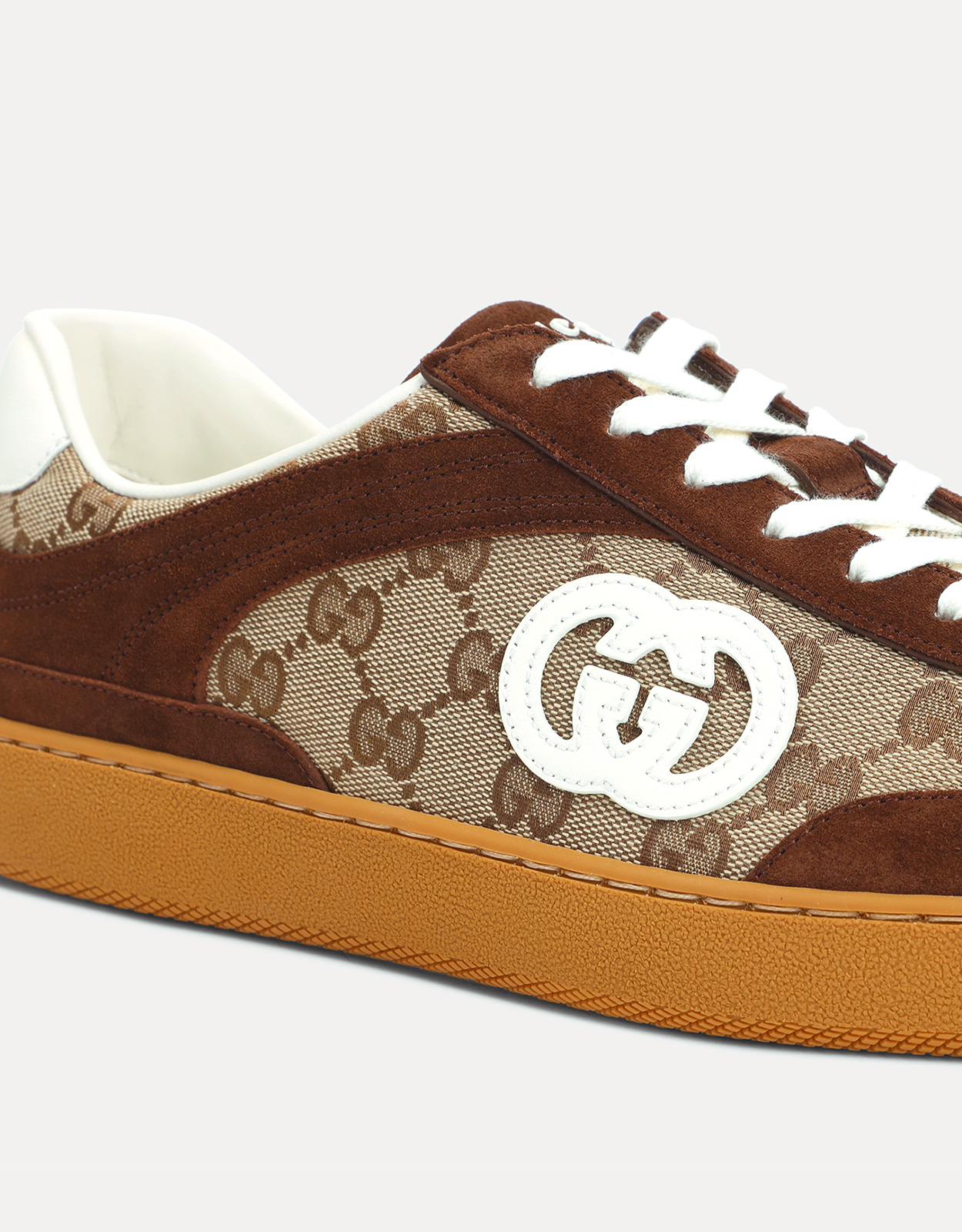 Gucci Men's G75 Suede And Canvas Low-Top Sneakers (All New In