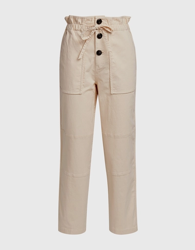 Scout High-rised Belted Straight-leg Pants