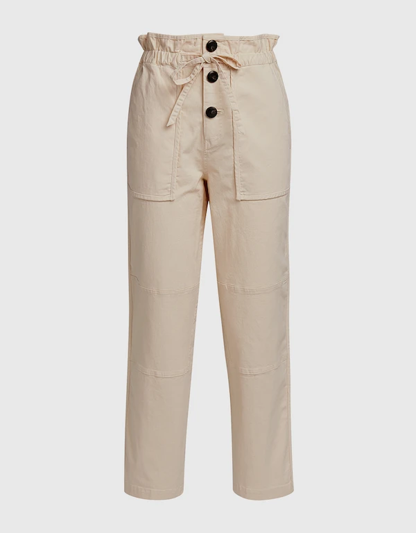 Sea Scout High-rised Belted Straight-leg Pants