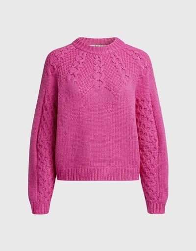 Brie Wool-blend Textured Sweater