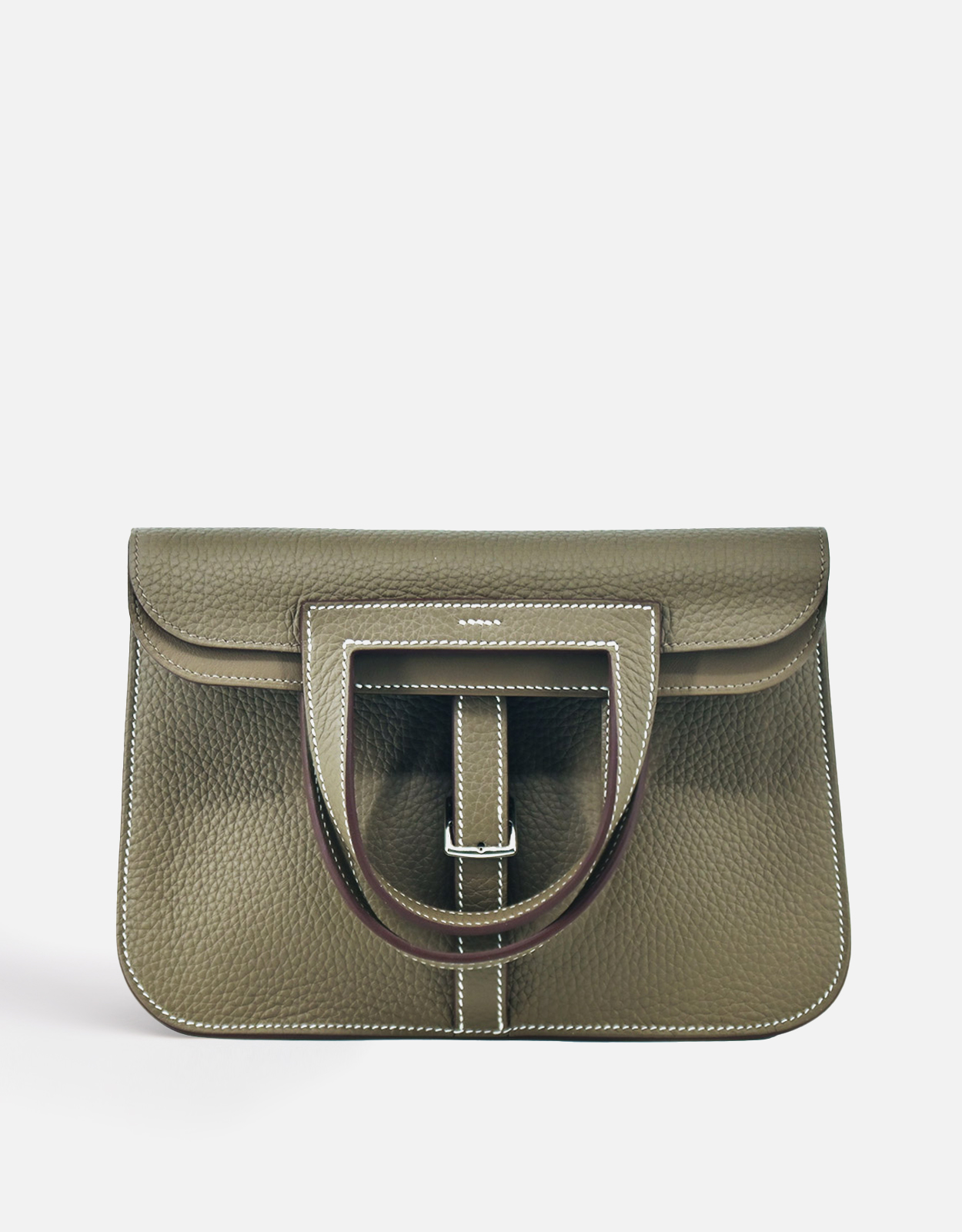 Hermès Hermès Halzan 25 K Taurillon Clemence Leather Handbag