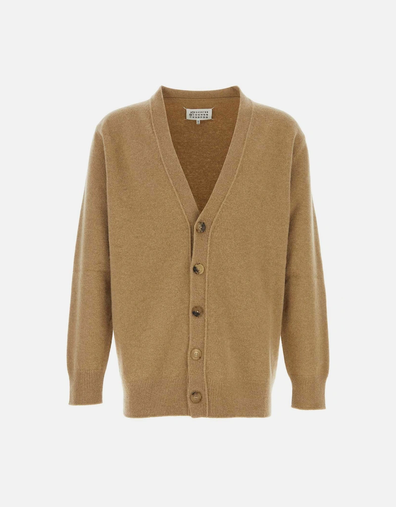 Maison Margiela メンズカプチーノウールカーディガン () IFCHIC.COM