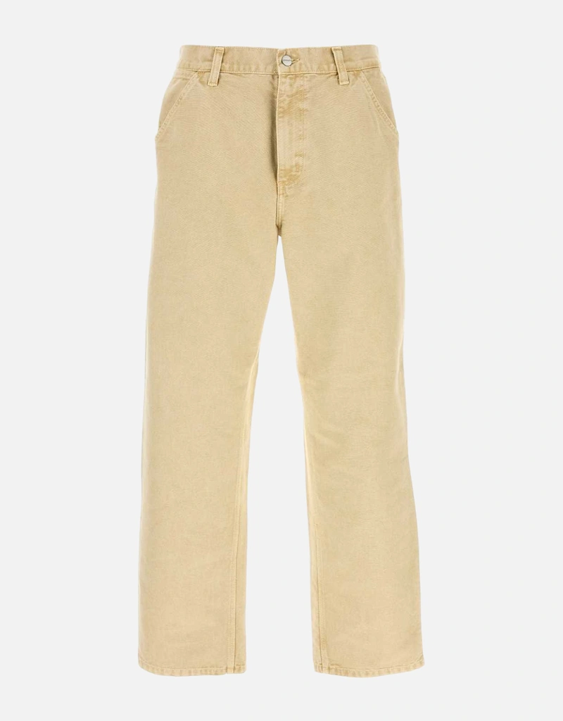 Carhartt Wip メンズ ベージュデニムシングルニーパンツ (アパレル