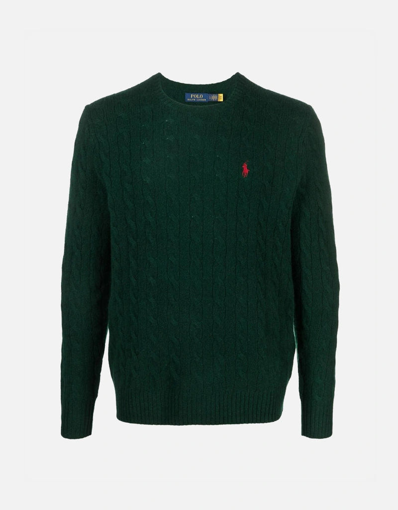 Polo Ralph Lauren メンズウールカシミヤケーブルニットクルーネック