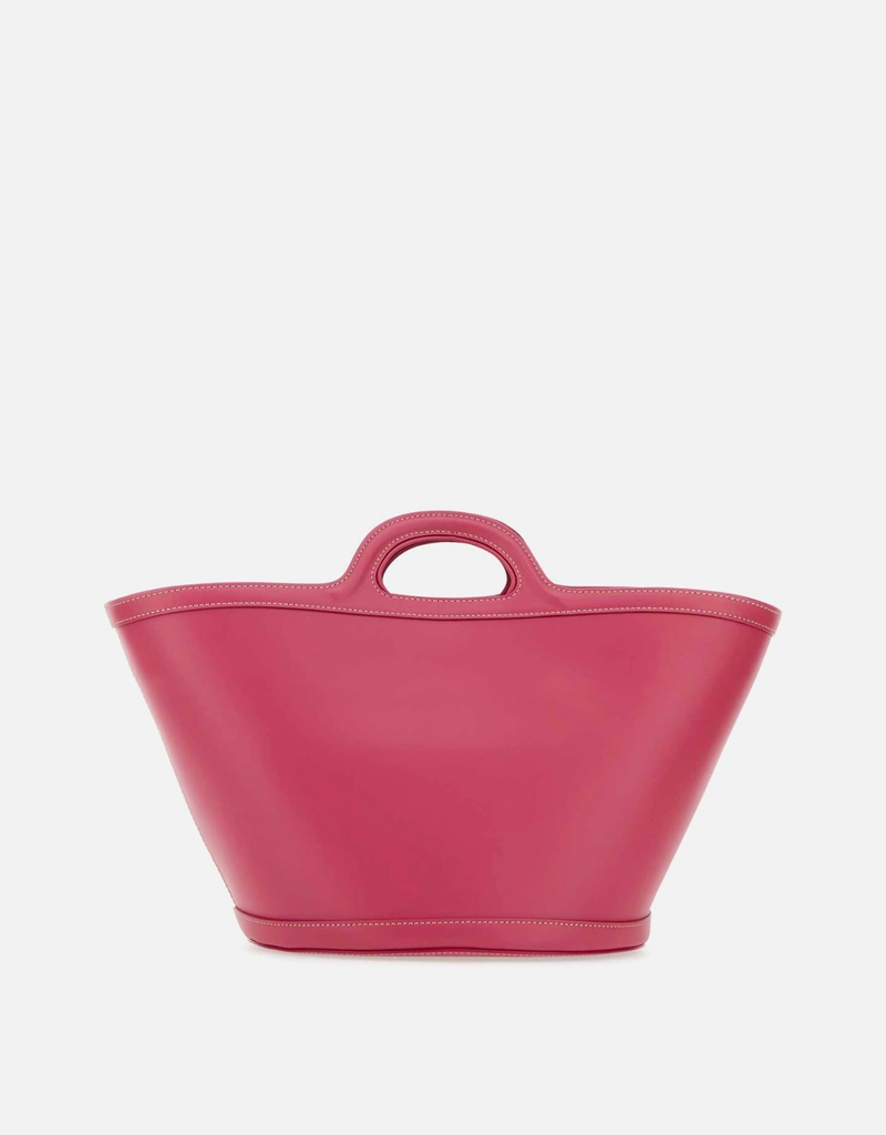 MARNI ピンクレザー ハンドバッグ Marni トロピカリ スモールサイズ 牛革ハンドバッグ () IFCHIC.COM