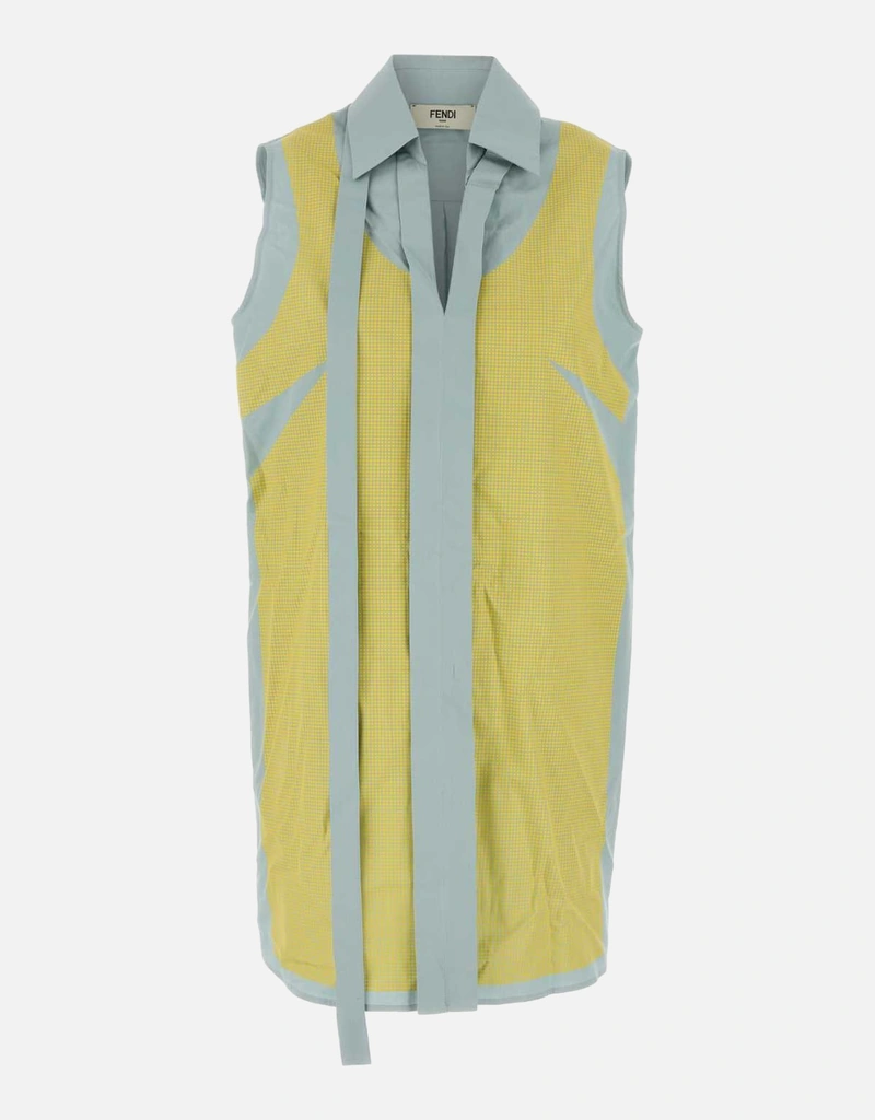 fendi light blue dress Fendi Light Blue Silk Taffeta Shirt main image 0