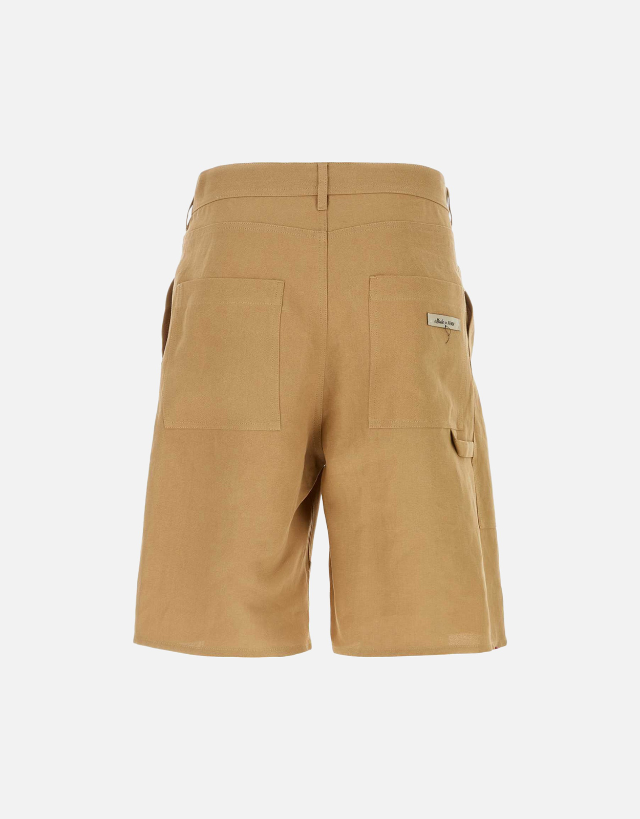 Fendi メンズキャンバスワークウェアパッチポケットバミューダパンツ