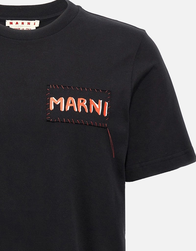 Marni メンズ コットン ロゴTシャツ (アパレル,トップス＆Tシャツ,T