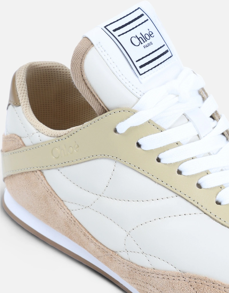 Chloé ホワイトレザー スニーカー Chloé レザーキックスニーカー (すべての新品,シューズ) IFCHIC.COM