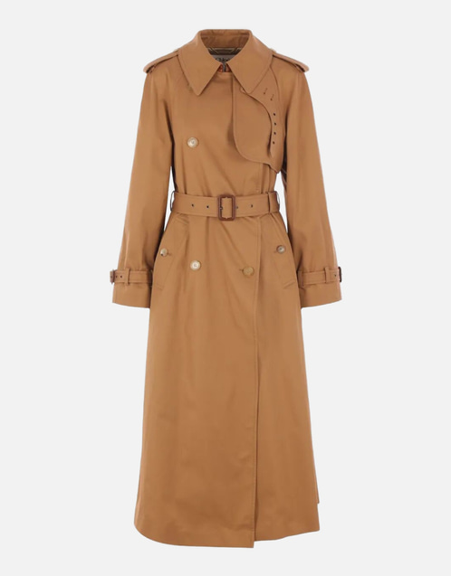 Chloé コットンギャバジン ベルト付きロングトレンチコート