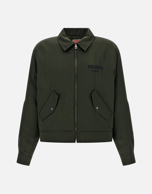 Keboz サテン グリーン ボンバージャケット