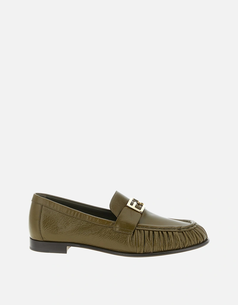Fendi グリーンナッパレザー ローファー () IFCHIC.COM