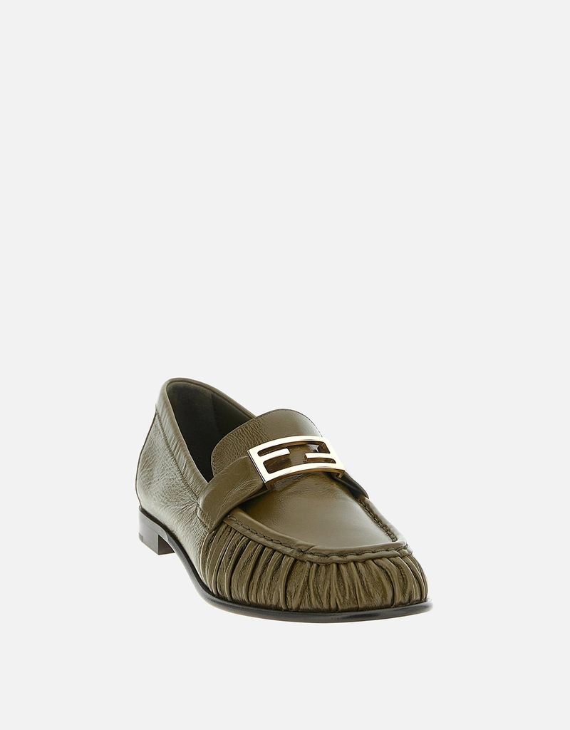 Fendi グリーンナッパレザー ローファー () IFCHIC.COM