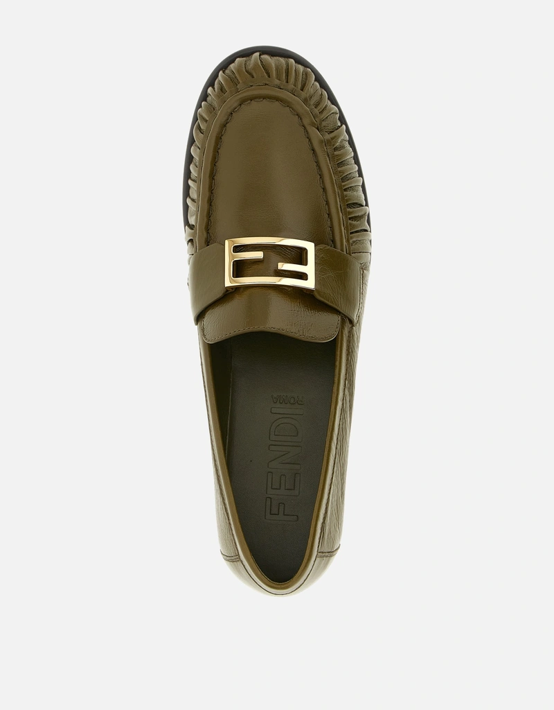 Fendi グリーンナッパレザー ローファー () IFCHIC.COM