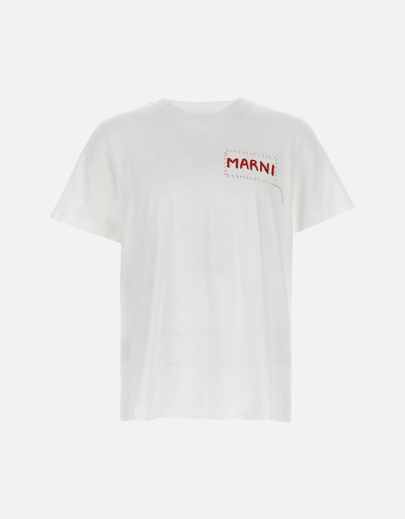 Marni メンズ コットン ロゴパッチTシャツ (トップス＆Tシャツ,Tシャツ