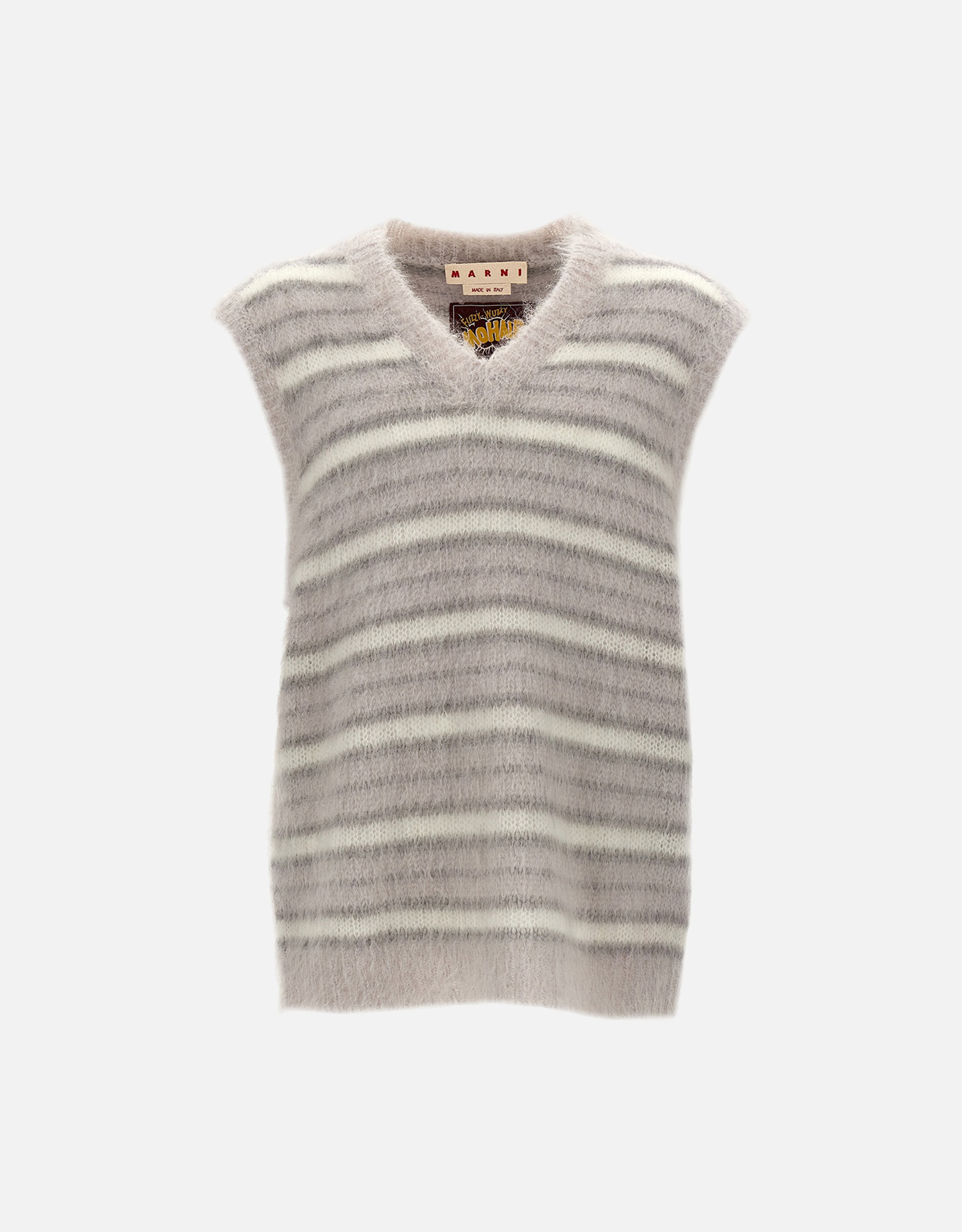 MARNI Marni Men's Fuzzy Wuzzy Mohair Blend Striped Vest - IT 34