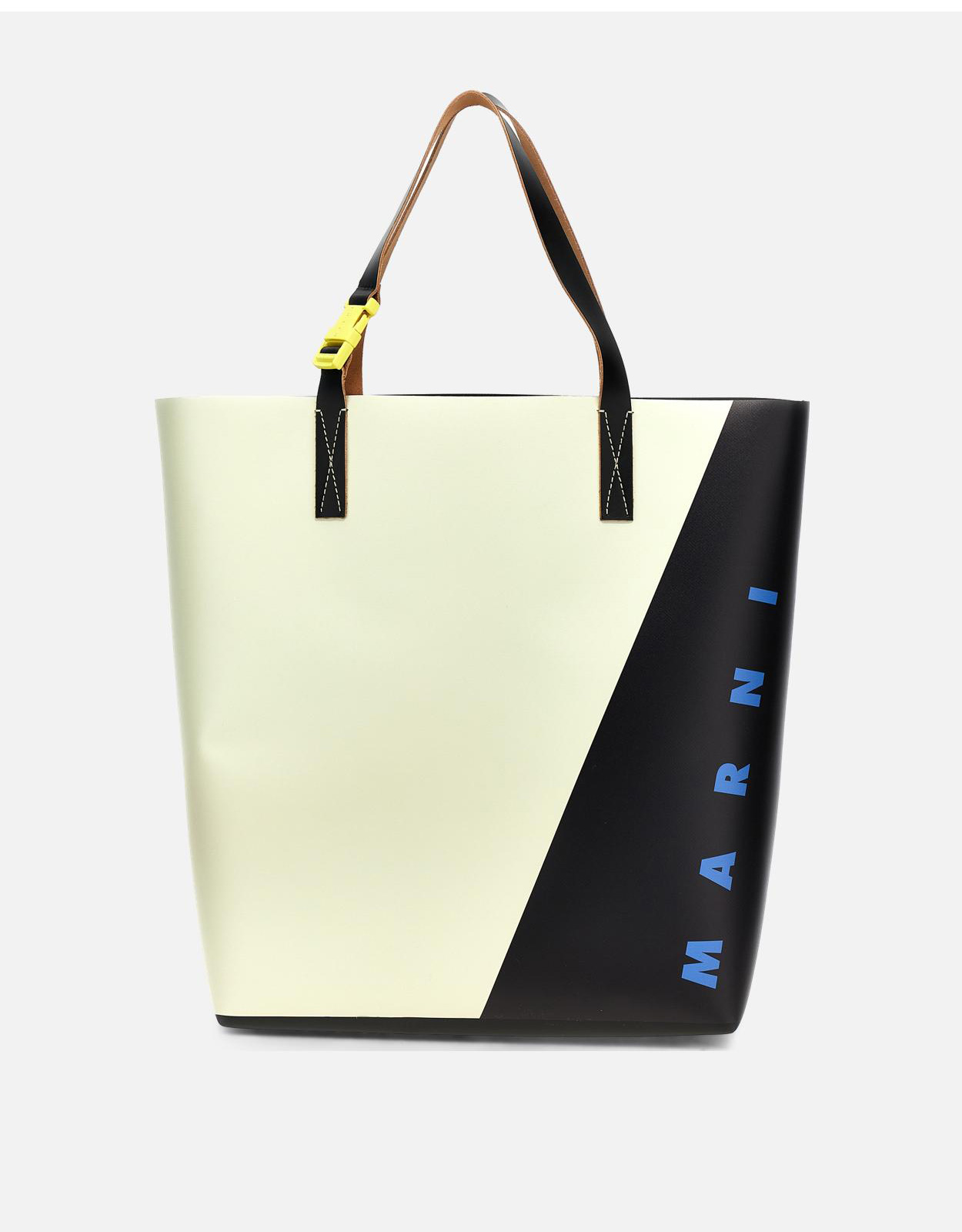 Marni Unisex Tribeca Two-Tone Leather Handbag () IFCHIC.COM