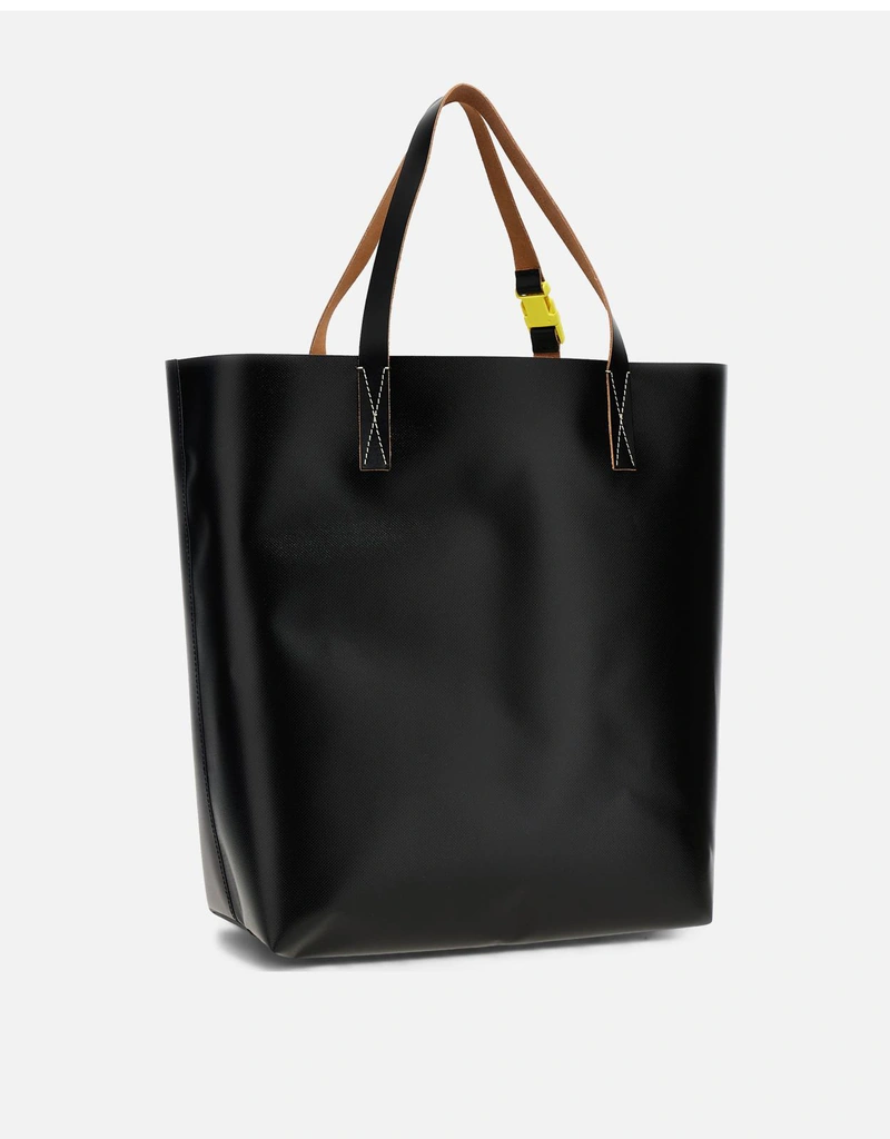 Marni ユニセックス トライベッカ ツートーンレザーハンドバッグ