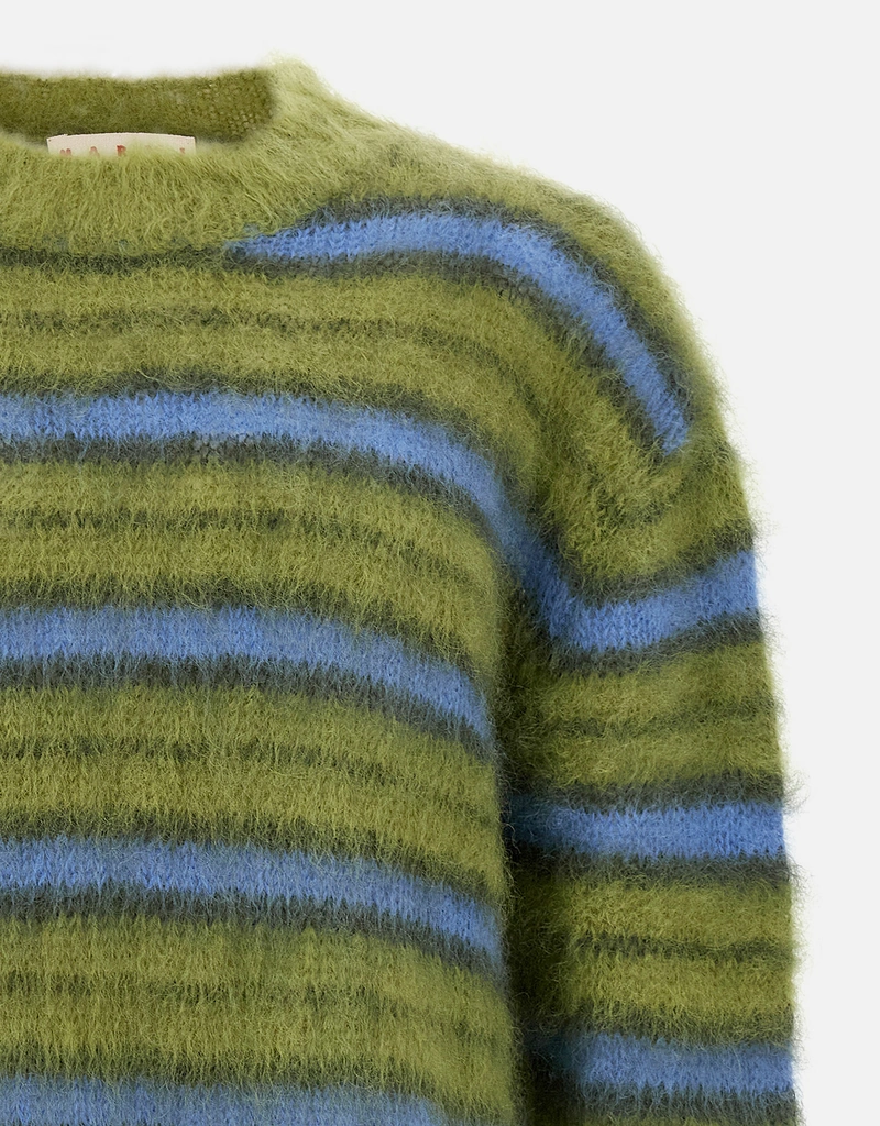 Marni Men's Mohair Wool Striped Sweater (Knitwear,Sweaters) IFCHIC.COM