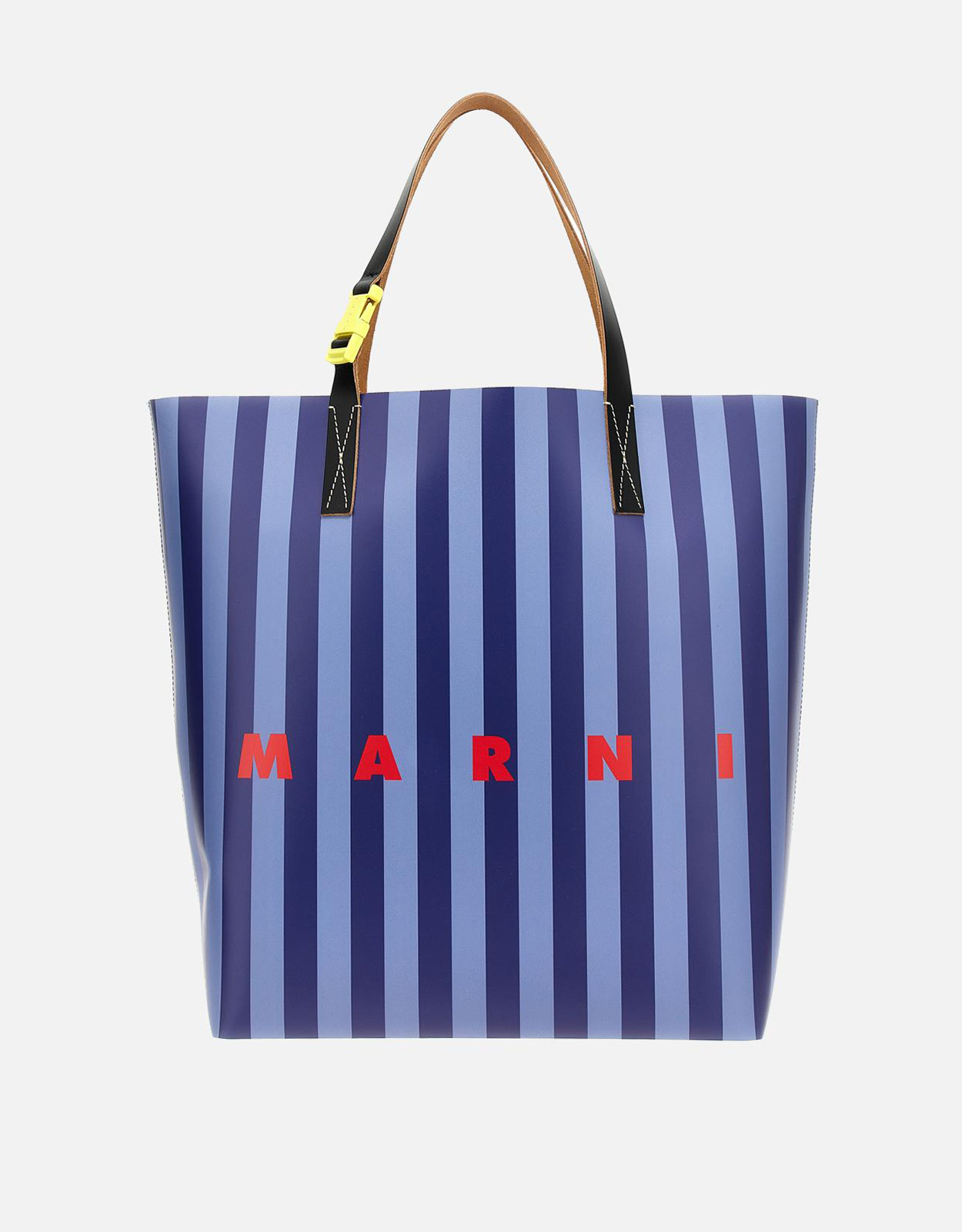 Marni Men's Tribeca Plastic Striped Tote Bag () IFCHIC.COM