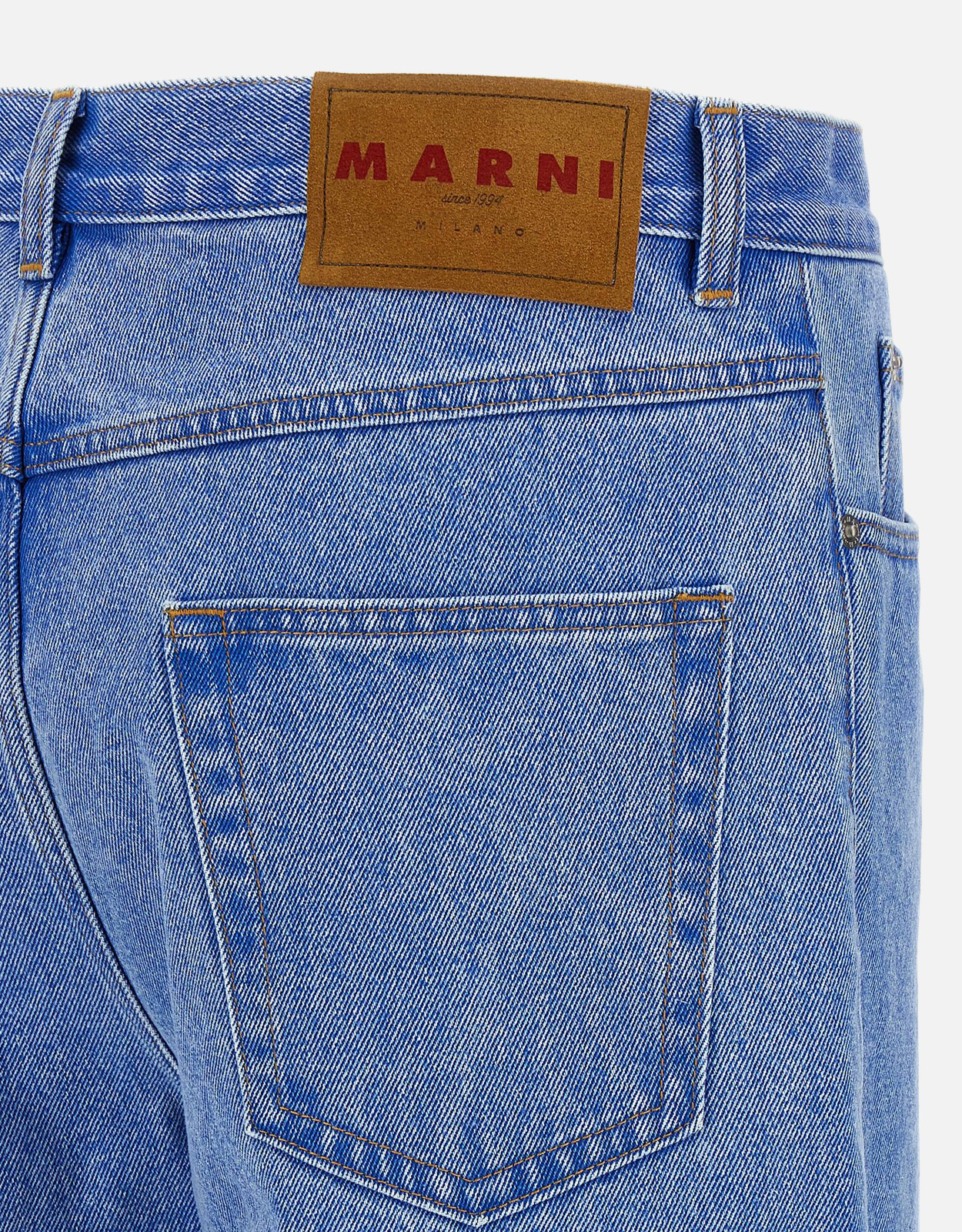 MARNI マルニ デニム ブリーチ加工 美品 定価約11万円 Marni メンズ ブリーチ加工 コーティングコットン ワイドレッグ