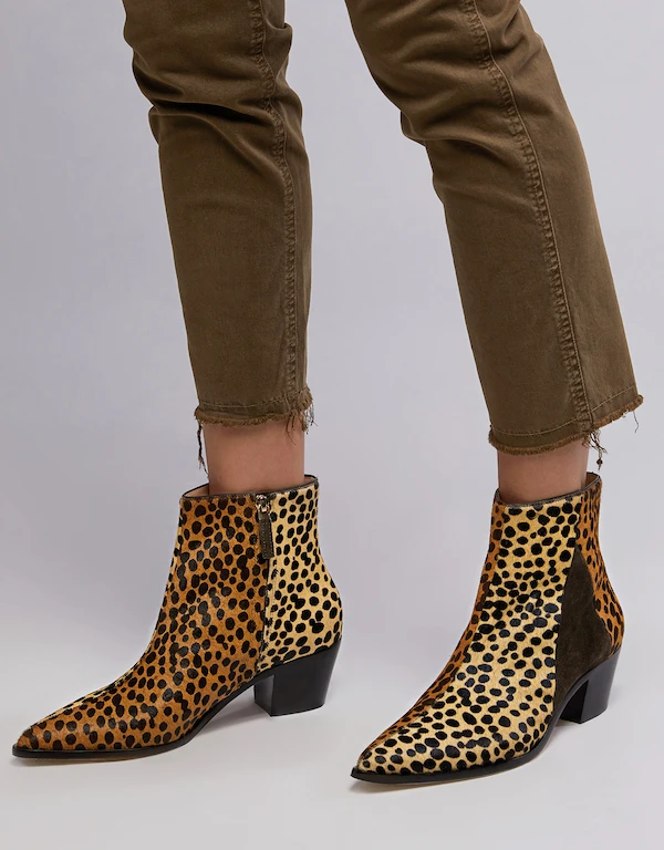 Lola Leopard Ankle Boots
