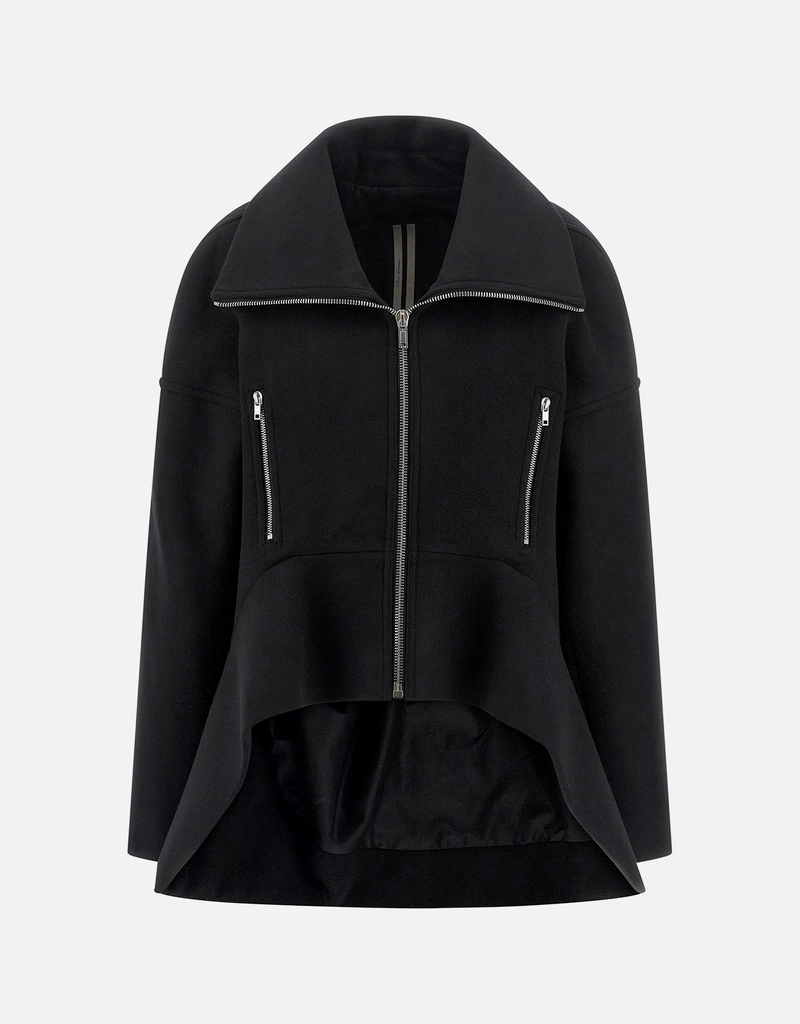 Rick Owens バージンウールアシンメトリーコート (ジャケット,ウール